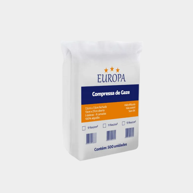 Compressa gaze 7,5 × 7,5 c/ 500